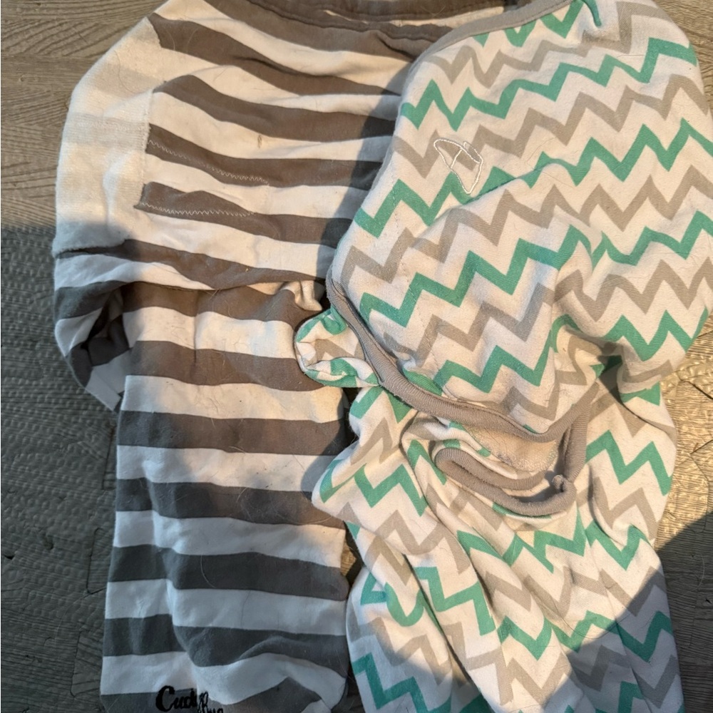 Striped and Chevron Baby swaddles